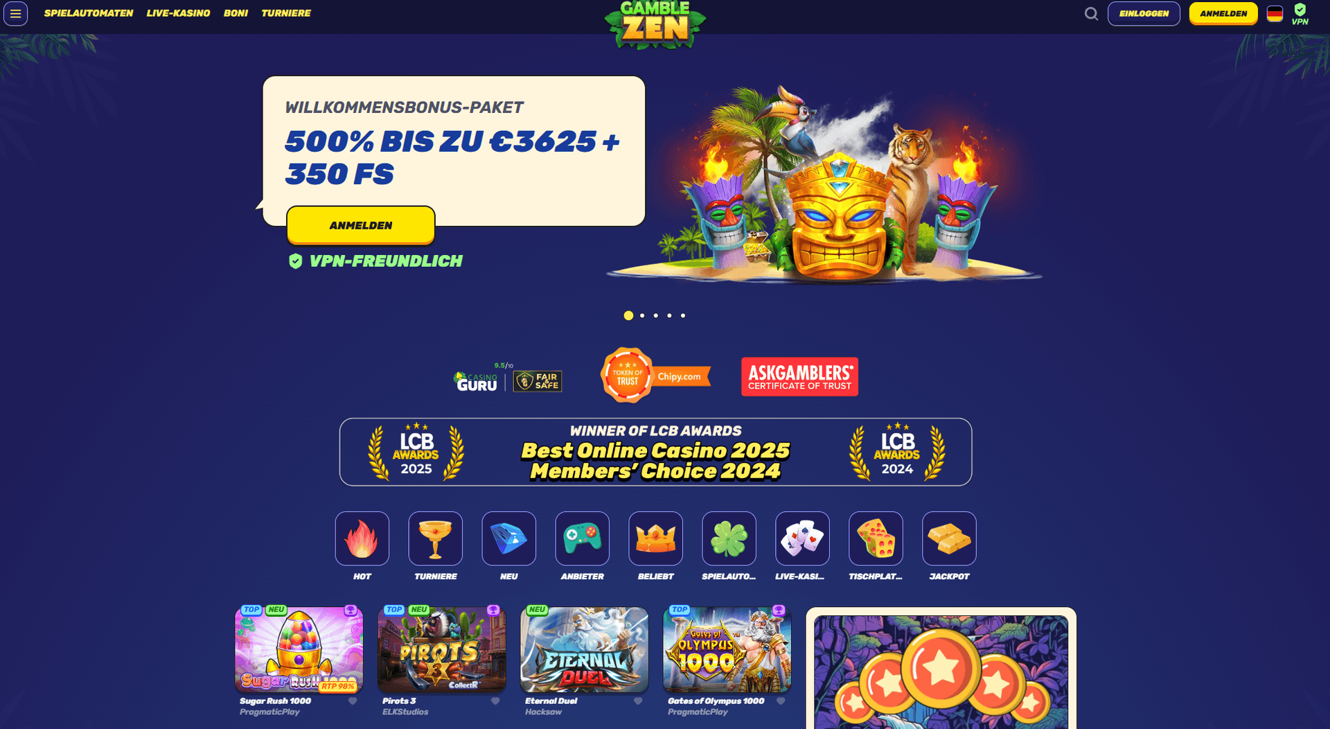 Gamblezen Casino ohne Limit