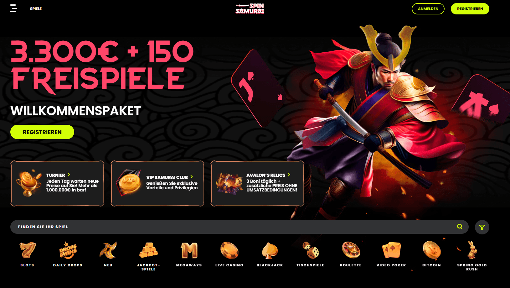 Spin Samurai Casino ohne Limit
